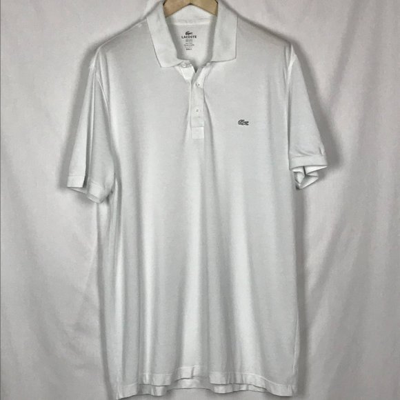 Lacoste White Regular Fit Polo L (Size 5) - Picture 1 of 10